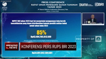 BRI Bagi Dividen 85%, Pemegang Saham Dapat Rp 43,5 Triliun