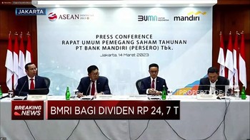 Bank Mandiri Bagi Dividen Rp 24,7 T & Akan Stock Split 1:2