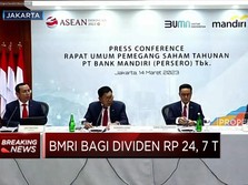 Bank Mandiri Bagi Dividen Rp 24,7 T & Akan Stock Split 1:2