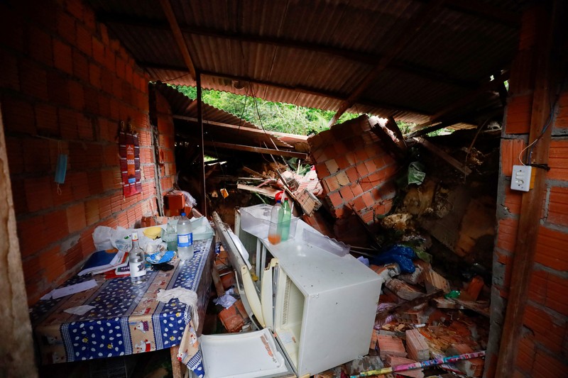 An aerial view shows a deadly landslide caused by heavy rains in Manaus, Amazonas state, Brazil, March 13, 2023. REUTERS/Bruno Zanardo NO RESALES. NO ARCHIVES