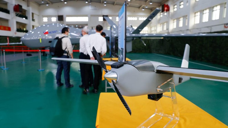 A view shows Cardinal III UAV on display as Taiwan's Defence Ministry showcases its domestically developed drones to the press in Taichung, Taiwan March 14, 2023. REUTERS/Ann Wang