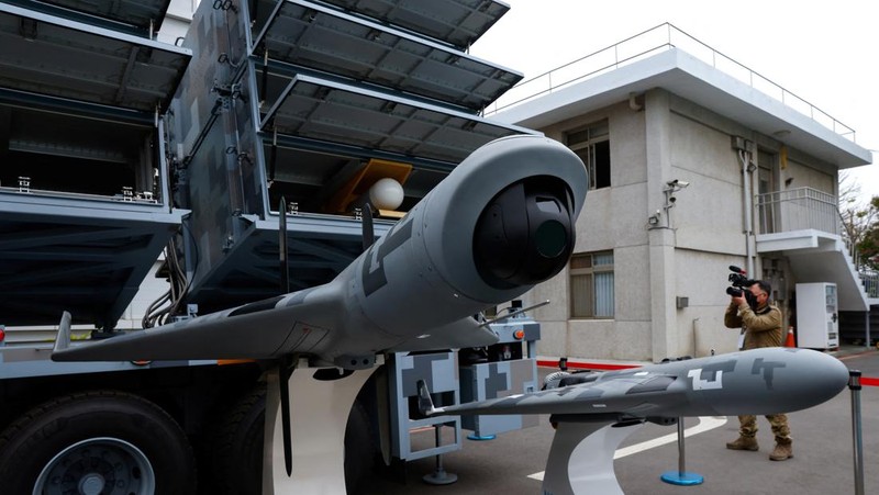 A view shows Cardinal III UAV on display as Taiwan's Defence Ministry showcases its domestically developed drones to the press in Taichung, Taiwan March 14, 2023. REUTERS/Ann Wang