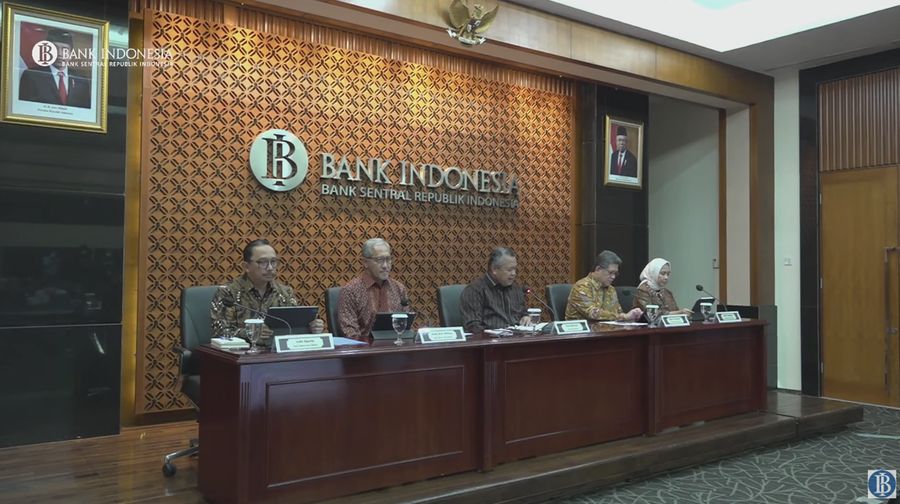 Gubernur Bank Indonesia Perry Warjiyo dalam pengumuman Hasil Rapat Dewan Gubernur Bulanan Bulan Maret 2023. (Tangkapan Layar Youtube Bank Indonesia)