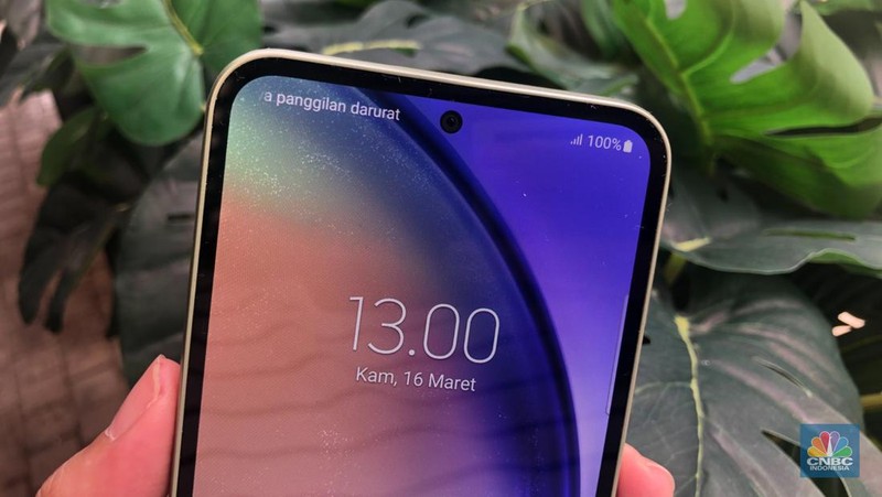 Samsung memperkenalkan Galaxy A54 di Indonesia, Kamis (16/3/2023). (CNBC Indonesia/Kartini Bohang)