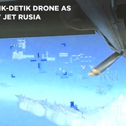 Ini Video Detik-Detik Drone AS 'Diserang' Jet Rusia