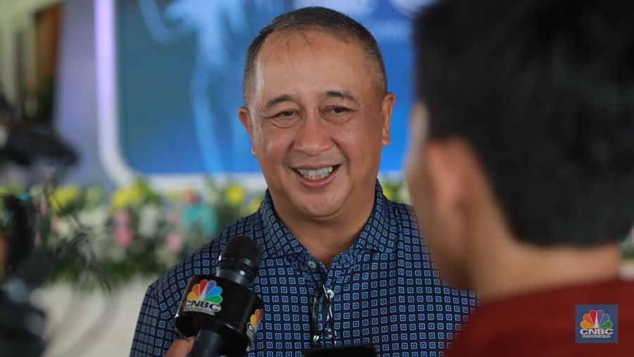 Direktur Utama PT Bank Negara Indonesia (Persero) Tbk Royke Tumilaar juga hadir dalam event CNBC Indonesia Golf Economic Outlook Edition pada Sabtu, (18/3) di Pondok Indah Golf. (CNBC Indonesia/ Muhammad Sabki)