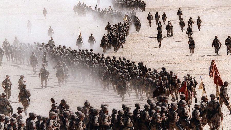 Ilustrasi foto cover CNBC Insight On This Day 20 tahun serangan AS ke Irak