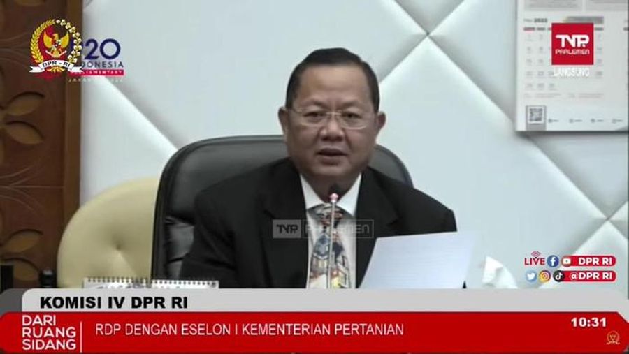 Ketua Komisi IV Sudin. (Tangkapan layar)