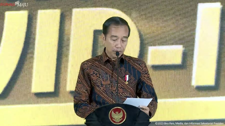 Presiden Jokowi serahkan penghargaan penanganan Covid-19, Jakarta, (20/3/2023). (Tangkapan layar youtube Setpres RI)