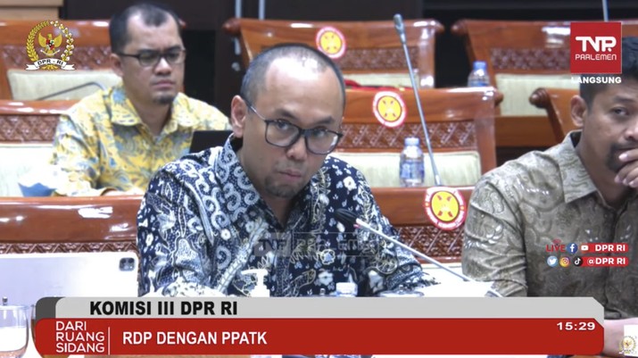 Komisi III DPR RI rapat kerja dengan PPATK (Tangkapan layar Youtube) Komisi III DPR RI rapat kerja dengan PPATK (Tangkapan layar Youtube)