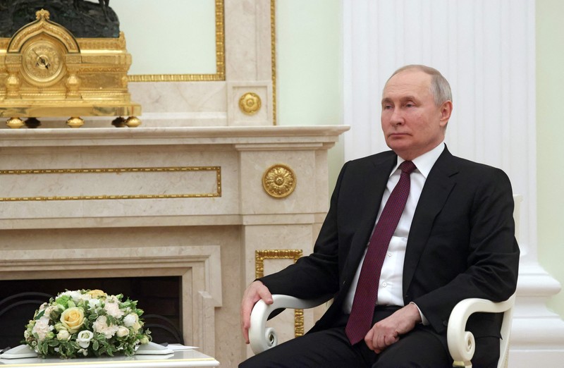 Russian President Vladimir Putin meets with China's President Xi Jinping at the Kremlin in Moscow on March 20, 2023. (Photo by Sergei KARPUKHIN / SPUTNIK / AFP)