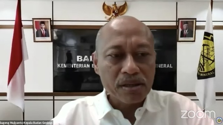 Sugeng Mujiyanto Kepala Badan Geologi ESDM (Tangkapan layar Youtube Badan Geologi) Sugeng Mujiyanto Kepala Badan Geologi ESDM (Tangkapan layar Youtube Badan Geologi)
