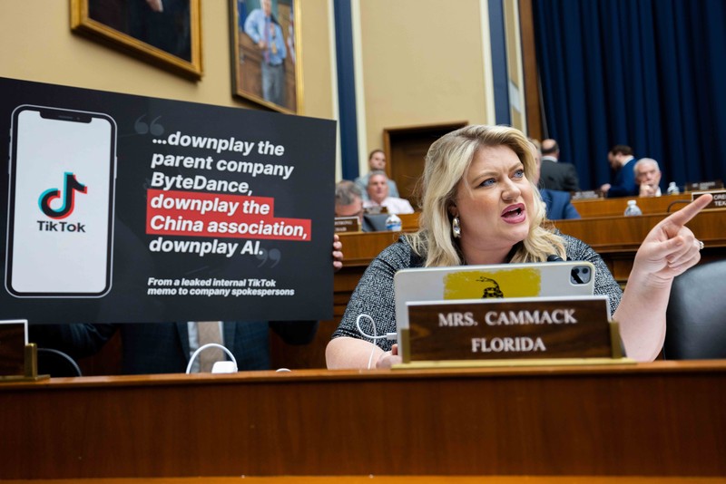 1249153544 UNITED STATES - MARCH 23: Rep. Buddy Carter, R-Ga., questions TikTok CEO Shou Zi Chew during the House Energy and Commerce Committee hearing titled TikTok: How Congress Can Safeguard American Data Privacy And Protect Children From Online Harms, in Rayburn Building on Thursday, March 23, 2023. (Tom Williams/CQ-Roll Call, Inc via Getty Images)
