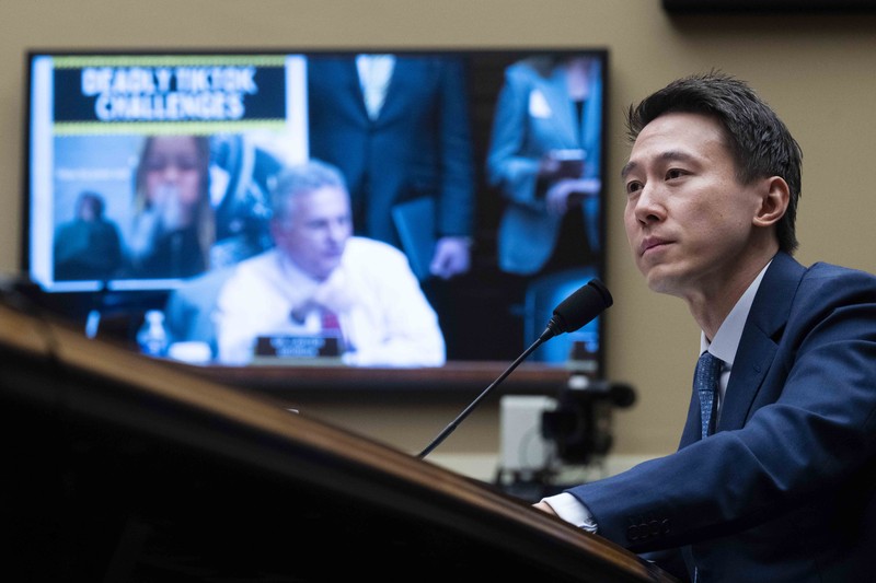 1249153544 UNITED STATES - MARCH 23: Rep. Buddy Carter, R-Ga., questions TikTok CEO Shou Zi Chew during the House Energy and Commerce Committee hearing titled TikTok: How Congress Can Safeguard American Data Privacy And Protect Children From Online Harms, in Rayburn Building on Thursday, March 23, 2023. (Tom Williams/CQ-Roll Call, Inc via Getty Images)