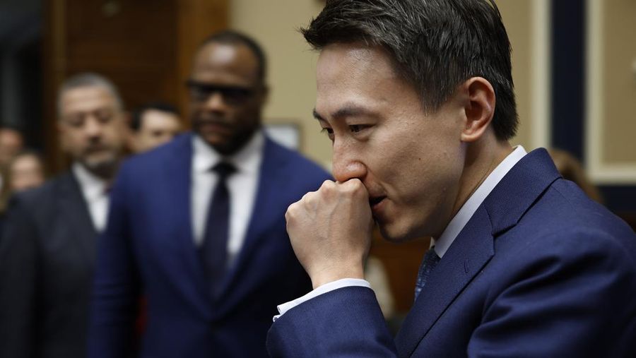 WASHINGTON, DC - MARCH 23: TikTok CEO Shou Zi Chew returns from a break in testimony before the House Energy and Commerce Committee in the Rayburn House Office Building on Capitol Hill on March 23, 2023 in Washington, DC. The hearing was a rare opportunity for lawmakers to question the leader of the short-form social media video app about the company's relationship with its Chinese owner, ByteDance, and how they handle users' sensitive personal data. Some local, state, and federal government agencies have been banning the use of TikTok by employees, citing concerns about national security.  (Photo by Chip Somodevilla/Getty Images)