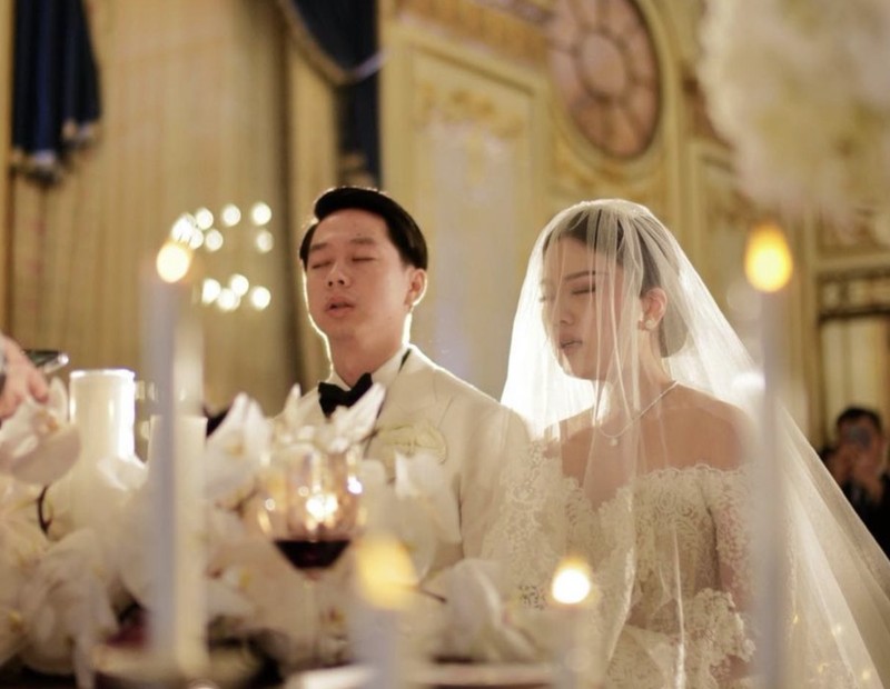 Atlet Bulu Tangkis Kevin Sanjaya dan Valencia Tanoesoedibjo menggelar pernikahan di Paris, Prancis, pada Kamis (23/3/2023). (Tangkapan Layar Instagram morden.co)