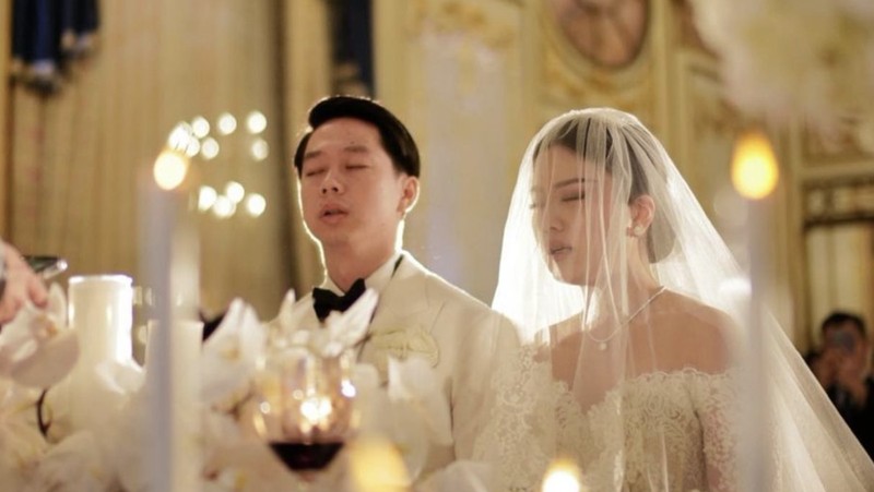 Atlet Bulu Tangkis Kevin Sanjaya dan Valencia Tanoesoedibjo menggelar pernikahan di Paris, Prancis, pada Kamis (23/3/2023). (Tangkapan Layar Instagram morden.co)