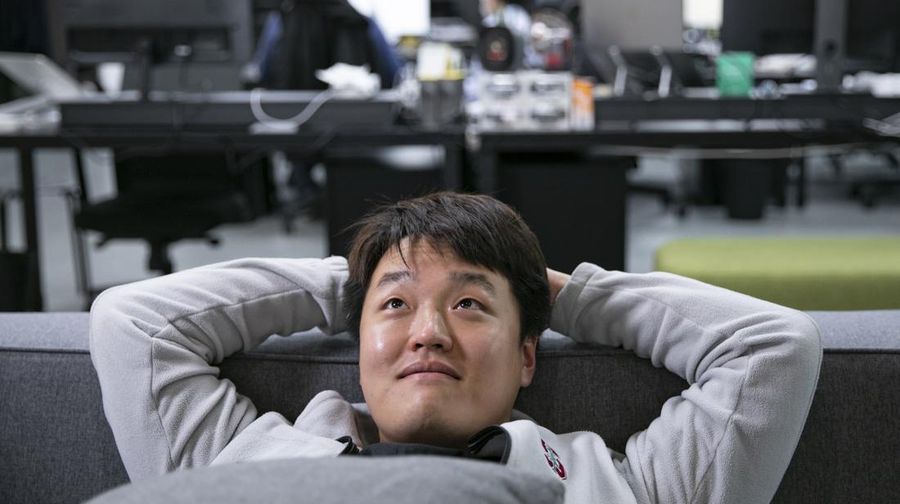Do Kwon, co-founder and chief executive officer of Terraform Labs, poses in the company's office in Seoul, South Korea, on Thursday, April 14, 2022. Kwon is counting on the oldest cryptocurrency as a backstop for his stablecoin, which some critics liken to a ginormous Ponzi scheme. Photographer: Woohae Cho/Bloomberg via Getty Images