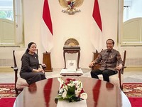 Sstt!! Diam-diam Puan Maharani Temui Jokowi di Istana Jakarta