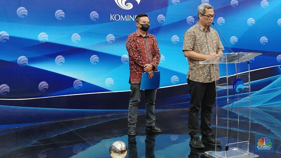 Konferensi Pers terkait Dukungan Kesiapan Kominfo pada Asean Summit 2023, di Kantor Kementerian Kominfo, Jumat (24/3/2023).