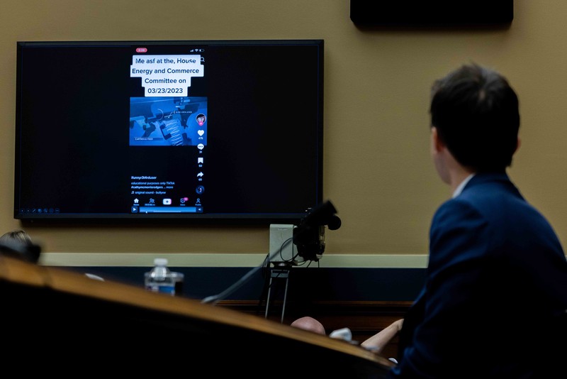 UNITED STATES - MARCH 23: Rep. Buddy Carter, R-Ga., questions TikTok CEO Shou Zi Chew during the House Energy and Commerce Committee hearing titled TikTok: How Congress Can Safeguard American Data Privacy And Protect Children From Online Harms, in Rayburn Building on Thursday, March 23, 2023. (Tom Williams/CQ-Roll Call, Inc via Getty Images)
