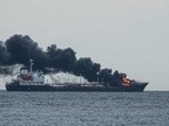Duh! Kapal BBM Sewaan Pertamina Terbakar di Perairan Lombok