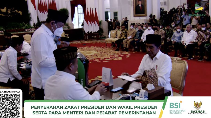 Penyerahan Zakat Presiden dan Wakil Presiden Serta Para Menteri dan Pejabat