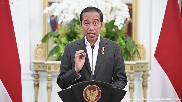 Pernyataan Presiden Joko Widodo terkait Piala Dunia U-20, Istana Merdeka, Selasa (28/3/2023). (Tangkapan layar Youtube Setpres RI) Pernyataan Presiden Joko Widodo terkait Piala Dunia U-20, Istana Merdeka, Selasa (28/3/2023). (Tangkapan layar Youtube Setpres RI)