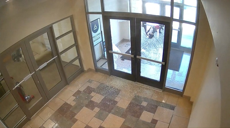 A still image from surveillance video shows what the Metropolitan Nashville Police Department describe as mass shooting suspect Audrey Elizabeth Hale, 28, arriving by car at The Covenant School carrying weapons in Nashville, Tennessee, U.S. March 27, 2023.  Metropolitan Nashville Police Department/Handout via REUTERS   THIS IMAGE HAS BEEN SUPPLIED BY A THIRD PARTY. NO RESALES. NO ARCHIVES