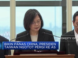 Bikin Panas China, Presiden Taiwan Ngotot Pergi ke AS