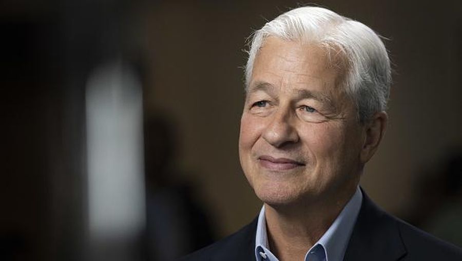 Jamie Dimon, chairman and chief executive officer of JPMorgan Chase & Co., during a Bloomberg Television interview at the JPMorgan Global High Yield and Leveraged Finance Conference in Miami, Florida, US, on Monday, March 6, 2023. Dimon said last month that the US economy was still performing well, with strength in consumer spending and plentiful jobs. Photographer: Marco Bello/Bloomberg via Getty Images