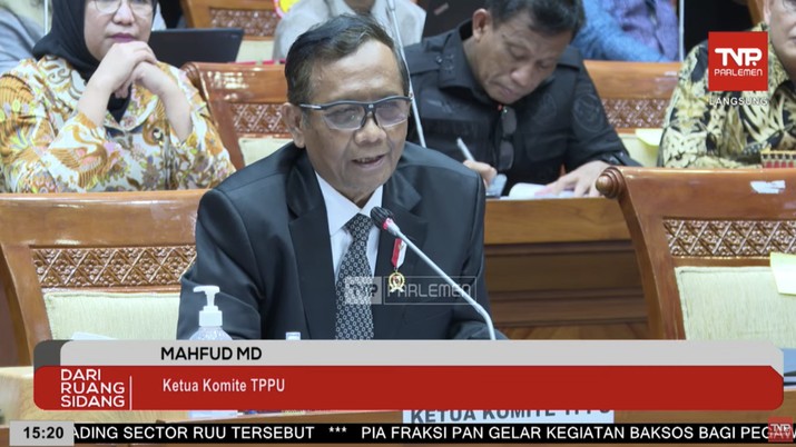 KOMISI III DPR RI RDPU Dengan Komite Koordinasi Nasional Pencegahan & Pemberantasan TPPU. KOMISI III DPR RI RDPU Dengan Komite Koordinasi Nasional Pencegahan & Pemberantasan TPPU. (Tangkapan Layar Youtube TVR Parlemen)