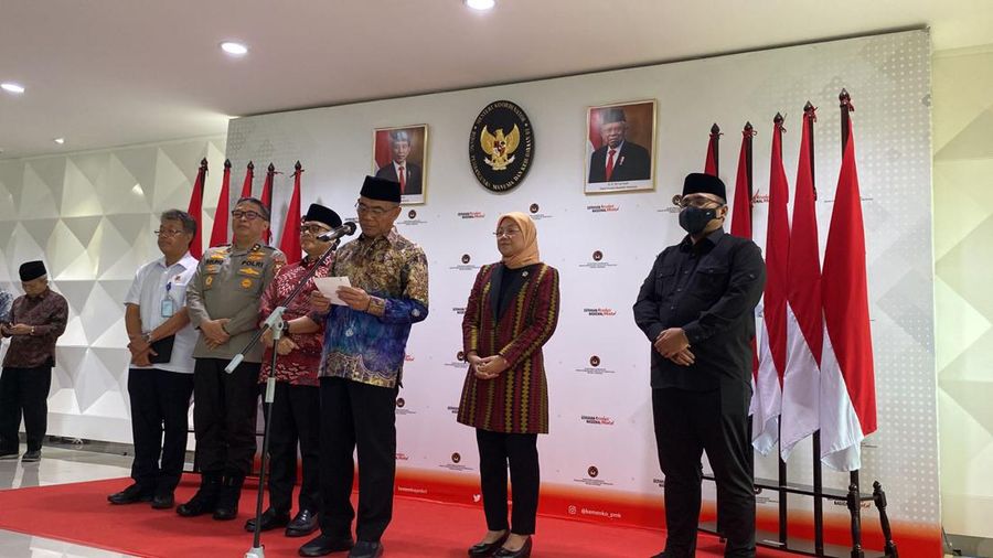 Konferensi Pers tentang Perubahan Cuti Bersama Idul Fitri 1444 H. (CNBC Indonesia/Anisa Sopiah)