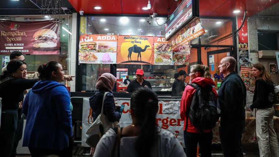 SYDNEY, AUSTRALIA - APRIL 01: People attend the Ramadan Nights food and cultural festival at Lakemba on April 01, 2023 in Sydney, Australia. The holy fasting month of Ramadan is observed by Muslims around the world, including many in Australia, who adhere to its principles in their own suburban communities. (Photo by Roni Bintang/Getty Images)