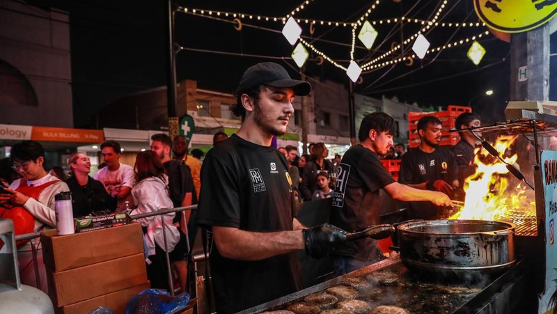 SYDNEY, AUSTRALIA - APRIL 01: People attend the Ramadan Nights food and cultural festival at Lakemba on April 01, 2023 in Sydney, Australia. The holy fasting month of Ramadan is observed by Muslims around the world, including many in Australia, who adhere to its principles in their own suburban communities. (Photo by Roni Bintang/Getty Images)
