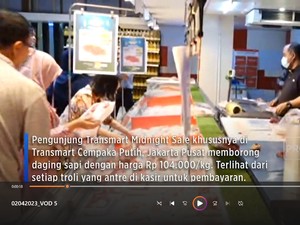 Daging Sapi Murah Rp 104.000/ Kg Transmart Diborong Pembeli