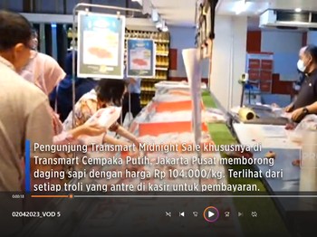 Daging Sapi Murah Rp 104.000/ Kg Transmart Diborong Pembeli