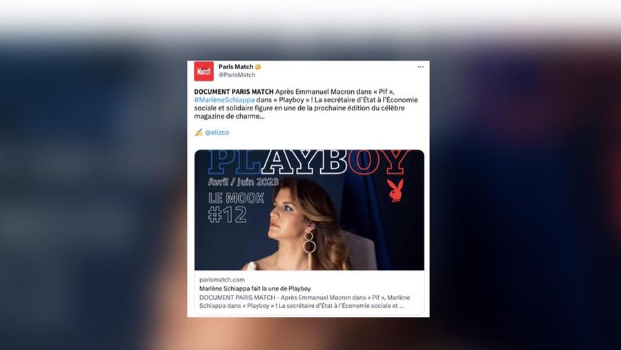 Menteri Sosial Ekonomi dan Asosiasi Prancis Marlene Schiappa jadi cover majalah Playboy. (Dok: Playboy)