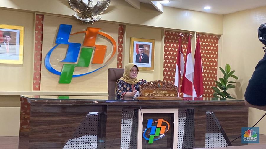 Pudji Ismartini, Deputi Bidang Statistik Distribusi dan Jasa BPS (CNBC Indonesia/Anisa Sopiah)