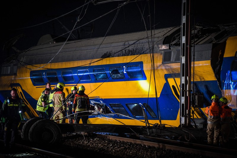 Kecelakaan kereta di Belanda (ANP/AFP via Getty Images)