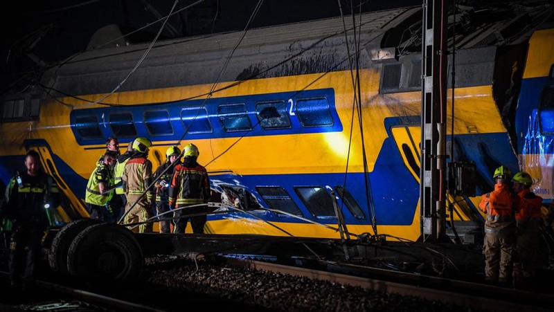 Kecelakaan kereta di Belanda (ANP/AFP via Getty Images)