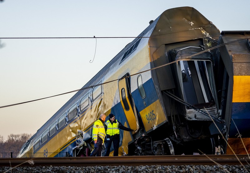 Kecelakaan kereta di Belanda (ANP/AFP via Getty Images)