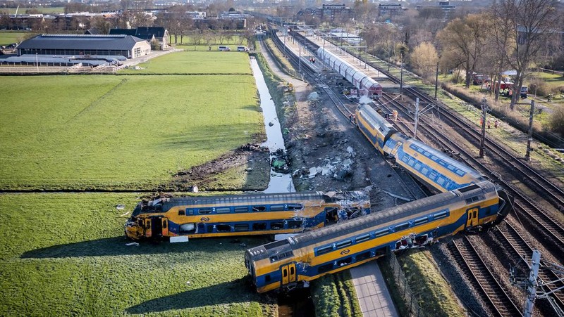 Kecelakaan kereta di Belanda (ANP/AFP via Getty Images)