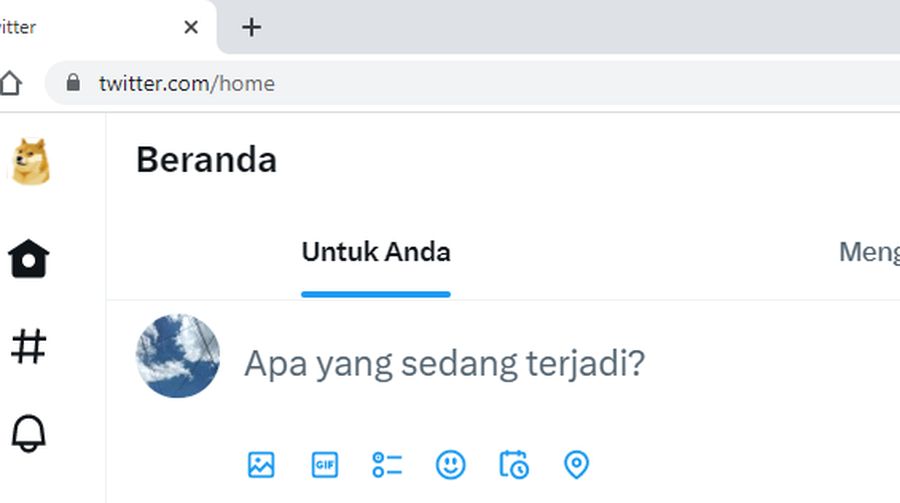 Screenshot Penampakan Logo Baru Twitter