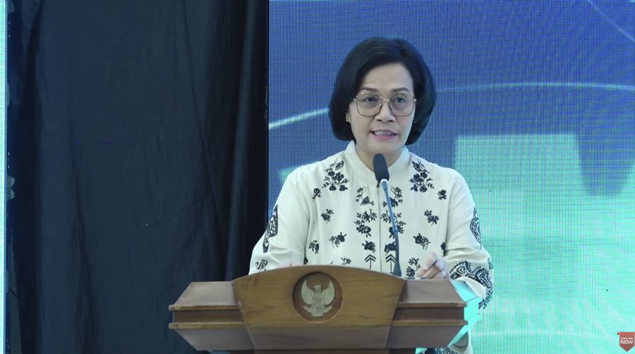 Sri Mulyani dalam acara rapat koordinasi pembangunan pusat 2023 (Tangkapan layar youtube)