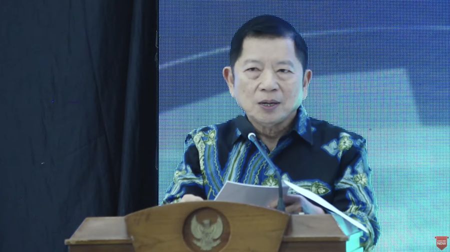 Suharso Monoarfa dalam acara rapat koordinasi pembangunan pusat 2023 (Tangkapan layar youtube)