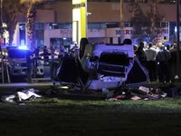 Potret Mobil Terbalik Usai Serangan Ke Warga Sipil Israel
