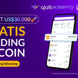 Tembus US$ 30.000,Transaksi BTC Gratis Biaya di Ajaib Kripto