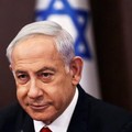 Israeli Prime Minister Benjamin Netanyahu chairs the weekly meeting at the prime minister's office in Jerusalem on April 2, 2023. (Photo by RONEN ZVULUN / POOL / AFP)