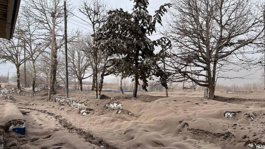 Gunung berapi Shiveluch yang ada di wilayah Rusia mengalami erupsi pada Selasa (11/4) waktu setempat. (via REUTERS/INSTITUTE OF VOLCANOLOGY AND SEI)